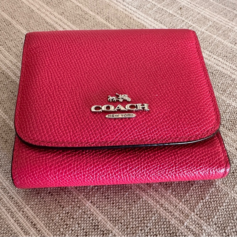 Coach Fuchsia Leather Wallet